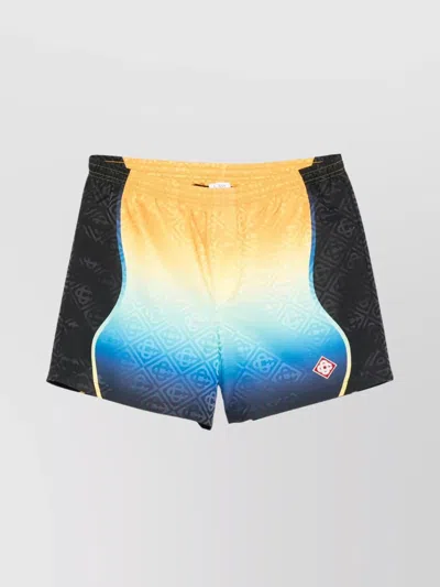 CASABLANCA GRADIENT JACQUARD BEACH SHORTS