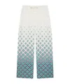 Casablanca Gradient Lettering Linen Trousers In Multi