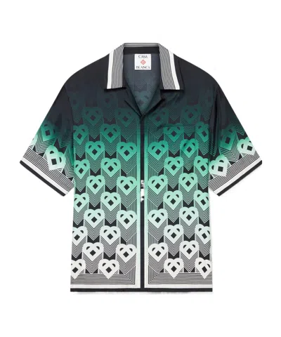 CASABLANCA GRADIENT LETTERING SHORT-SLEEVED SHIRT