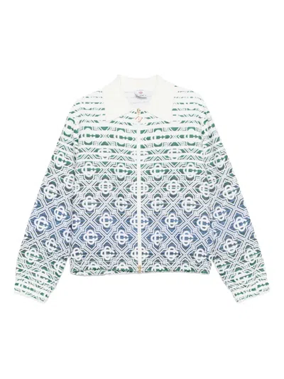 Casablanca Lapel Long Sleeve Casual Jacket In Multi