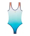 Casablanca Gradient One-piece Swimsuit In Blue