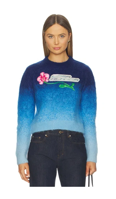 Casablanca Gradient Orchid Sweater In Blue