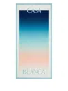 Casablanca Gradient-pattern Logo Beach Towel (100cm X 190cm) In Blue