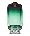 Casablanca 'ping Pong' Jacquard Silk Shirt In Green