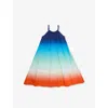 Casablanca Gradient-pattern Slip-pocket Cotton Dress 5-14 In Gradient