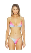 Casablanca Gradient Printed Triangle Bikini Top In Multi