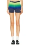 Casablanca Gradient-design Shirred-texture Shorts In Multi
