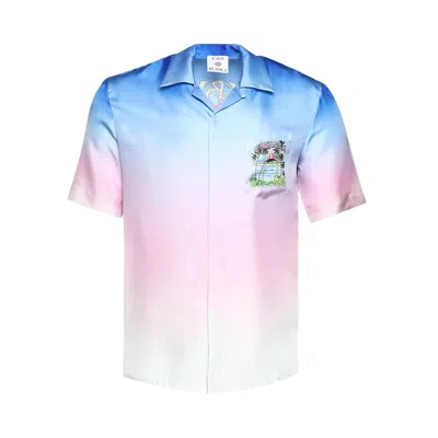 Pre-owned Casablanca Gradient Short-sleeve Shirt 'volcano' | White | Men's Size Xxxl