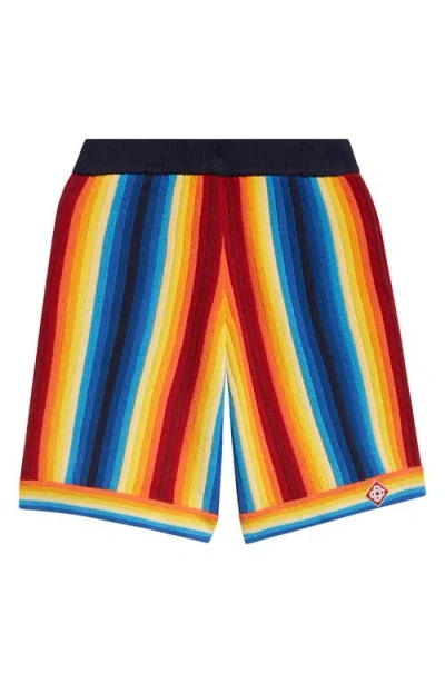 CASABLANCA CASABLANCA GRADIENT STRIPE TERRY CLOTH SHORTS