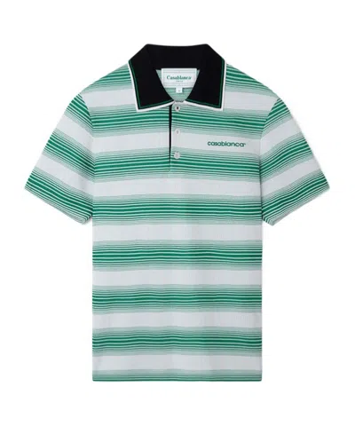 CASABLANCA CASABLANCA GRADIENT STRIPED POLO SHIRT