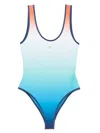 Casablanca Womens Printed One Piece Swimsuit In Orange