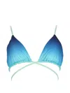 Casablanca Triangle Cups Gradient Bra Adjustable Straps In Blue