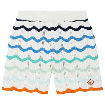Pre-owned Casablanca Gradient Wave Crochet Shorts 'multicolor' | Multi-color | Men's Size S