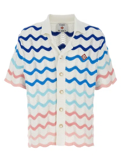 Casablanca Gradient Wave Shirt In White