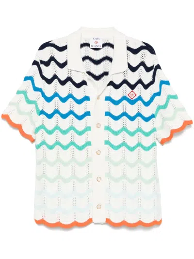 Casablanca Gradient Wave Shirt In White