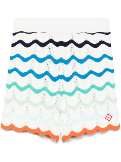 CASABLANCA CASABLANCA GRADIENT WAVE TEXTURE SHORTS