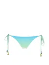 Casablanca Gradient-effect Bead-embellished Bikini Bottoms In Blue