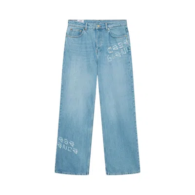 Pre-owned Casablanca Graffiti Jeans 'light Blue Vintage Wash' | Men's Size 34