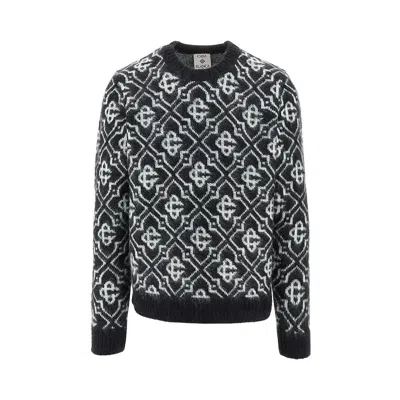 Casablanca Gram Mohair-blend Crewneck Sweater In Multi