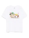 Casablanca White Cotton Short-sleeved T-shirt With Graphic Print In White