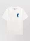 Casablanca Cotton Crew Neck Graphic Print T Shirt In White