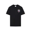 Casablanca Graphic Emblem T-shirt In Soft Organic Cotton In Black