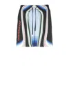 Casablanca Silk Drawstring Shorts Side Pockets In Multi