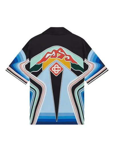 Casablanca Men Graphic Mountain Print Shirt In Multi
