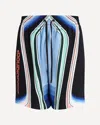 Casablanca Graphic Mountain Straight-leg Logo-print Silk-twill Drawstring Shorts In Multi