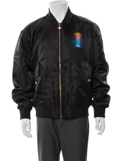 Pre-owned Casablanca Graphic Print Bomber Jacket W/ Tags In Black