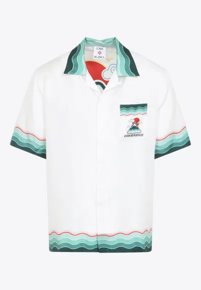 CASABLANCA GRAPHIC-PRINT BOWLING SHIRT
