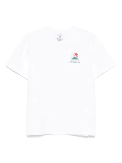 CASABLANCA CASABLANCA GRAPHIC PRINT COTTON T-SHIRT WITH CLASSIC CREW NECK