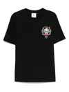 Casablanca Graphic Emblem T-shirt In Soft Organic Cotton In Black