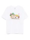 Casablanca White Cotton Short-sleeved T-shirt With Graphic Print In White