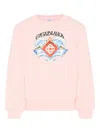 Casablanca Graphic-print Crew-neck Sweatshirt In Pink
