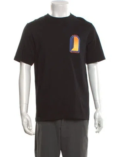 Pre-owned Casablanca Graphic Print Crew Neck T-shirt In Black