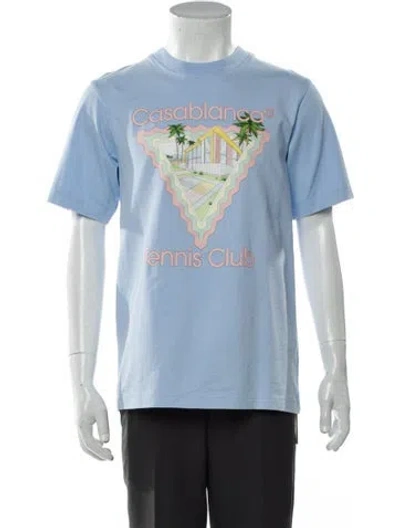 Pre-owned Casablanca Graphic Print Crew Neck T-shirt In Blue