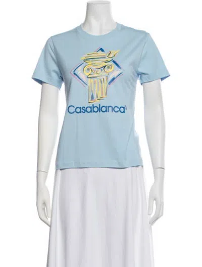 Pre-owned Casablanca Graphic Print Crew Neck T-shirt W/ Tags In Blue