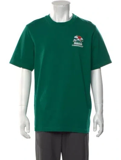 Pre-owned Casablanca Graphic Print Crew Neck T-shirt W/ Tags In Green