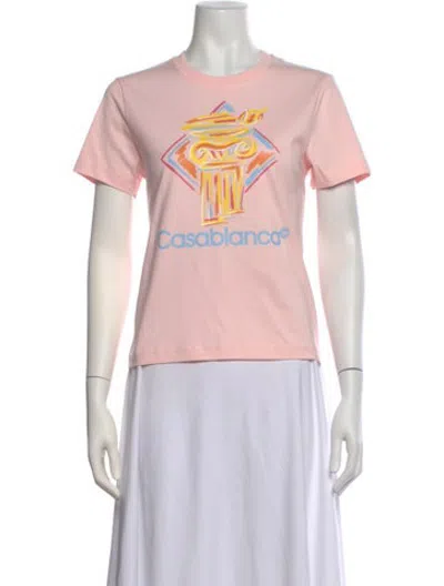 Pre-owned Casablanca Graphic Print Crew Neck T-shirt W/ Tags In Pink