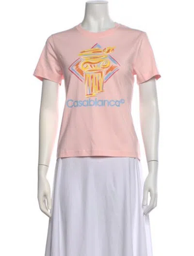 Pre-owned Casablanca Graphic Print Crew Neck T-shirt W/ Tags In Pink