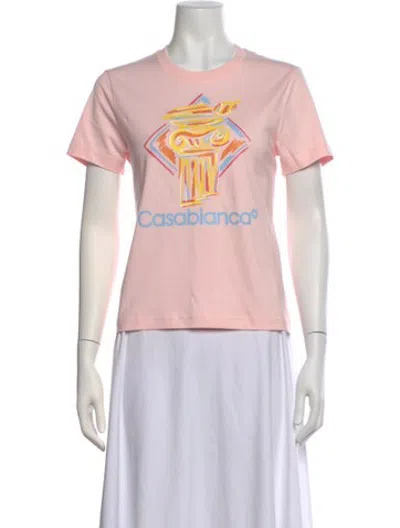 Pre-owned Casablanca Graphic Print Crew Neck T-shirt W/ Tags In Pink