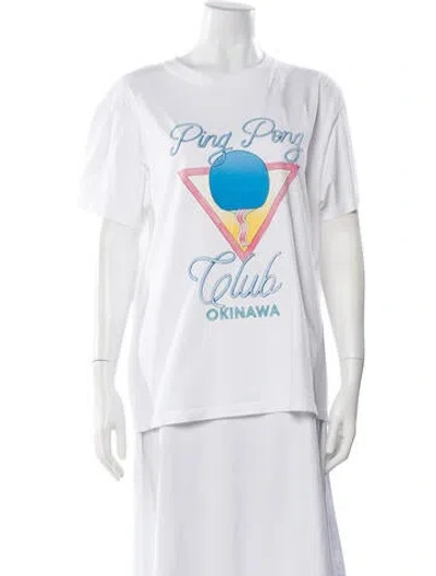 Pre-owned Casablanca Graphic Print Crew Neck T-shirt In White