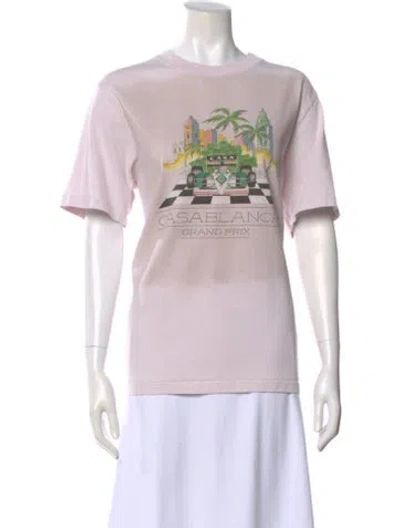 Pre-owned Casablanca Graphic Print Crew Neck T-shirt In White