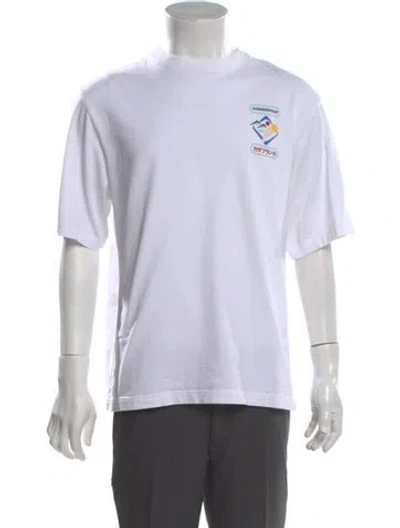 Pre-owned Casablanca Graphic Print Crew Neck T-shirt In White