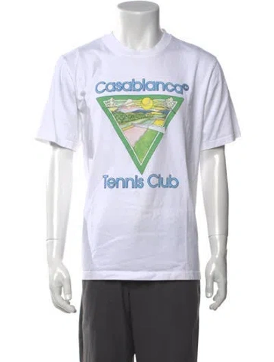 Pre-owned Casablanca Graphic Print Crew Neck T-shirt In White