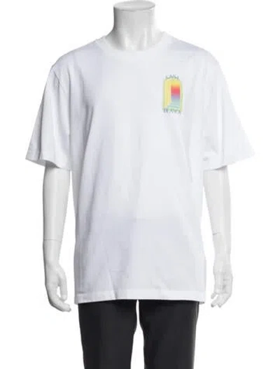 Pre-owned Casablanca Graphic Print Crew Neck T-shirt In White