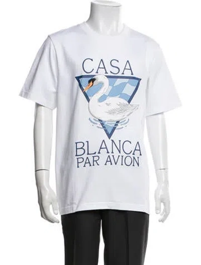 Pre-owned Casablanca Graphic Print Crew Neck T-shirt In White