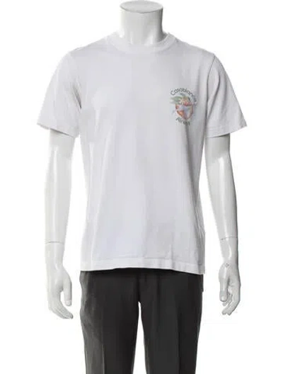 Pre-owned Casablanca Graphic Print Crew Neck T-shirt In White