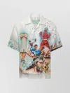 Casablanca Graphic Print Cuban Collar Shirt